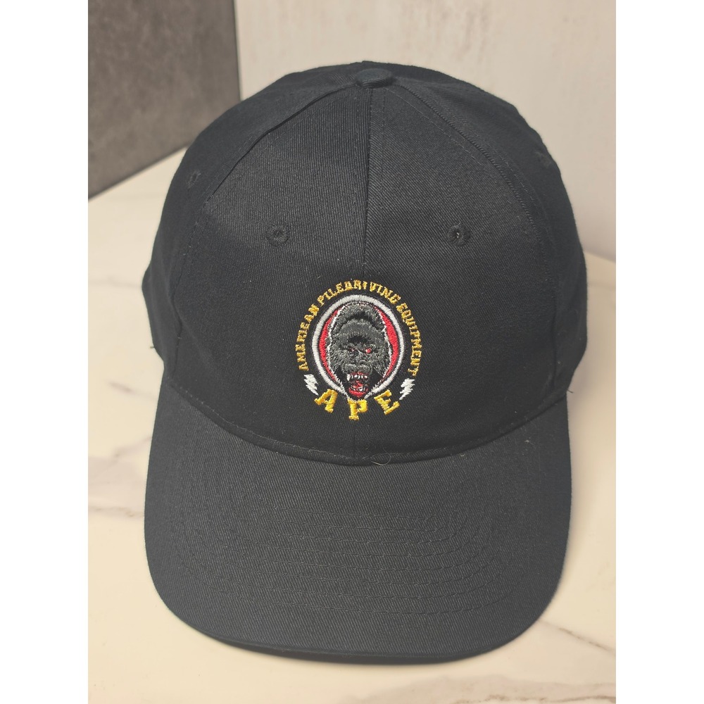 Hitwear American Piledriving Equipment APE Black Embroidered Baseball Cap Hat‎